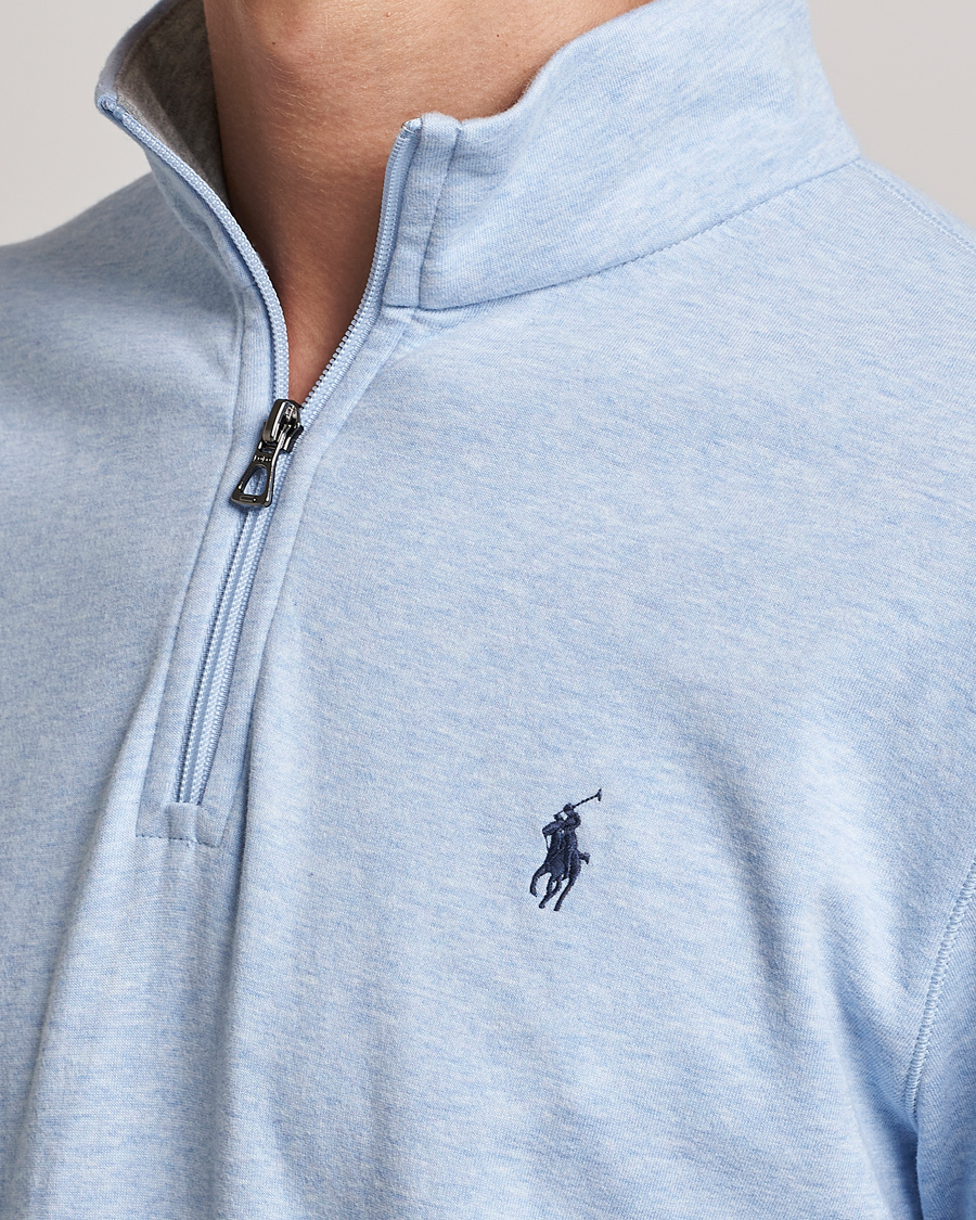 Herren | Pullover | Polo Ralph Lauren | Tech Double Knit Half Zip Office Blue Heather