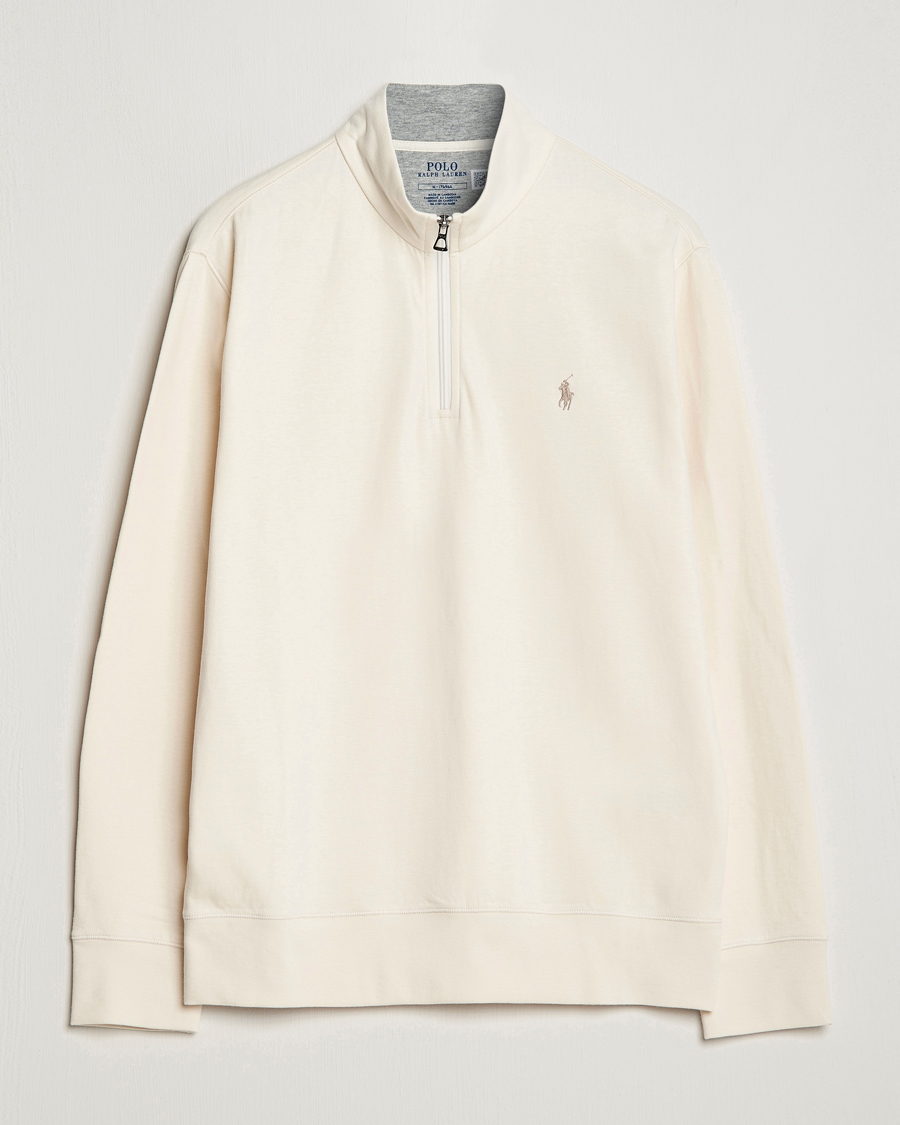 Herren | Pullover | Polo Ralph Lauren | Tech Double Knit Half Zip Guide Cream