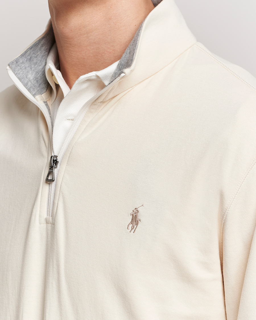 Herren | Pullover | Polo Ralph Lauren | Tech Double Knit Half Zip Guide Cream