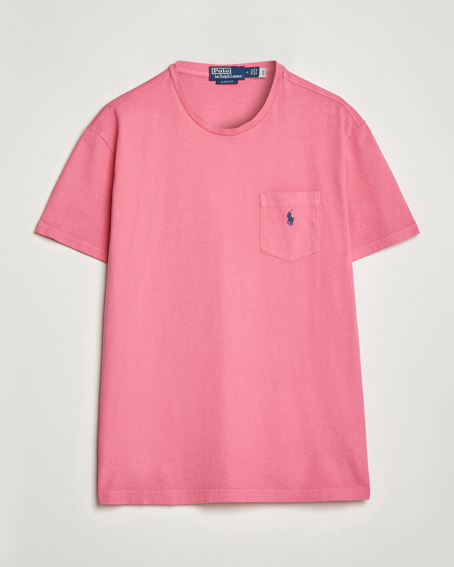 Herren | T-Shirts | Polo Ralph Lauren | Cotton/Linen Crew Neck T-Shirt Red Sky
