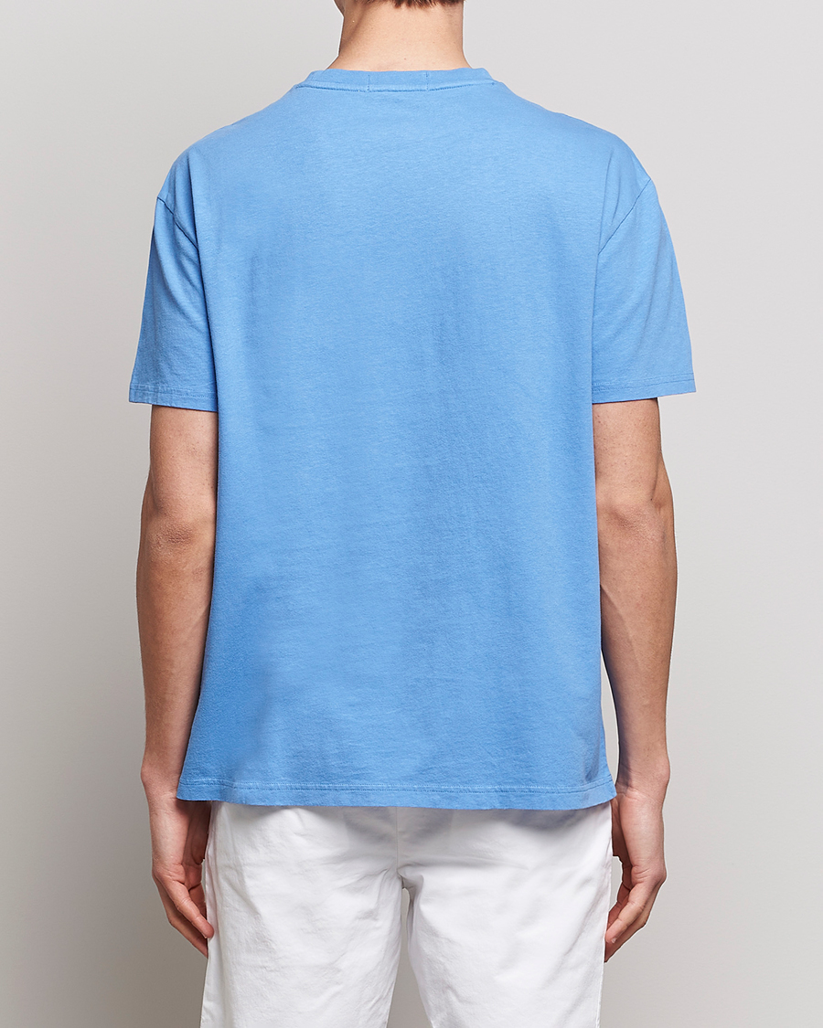 Herren | T-Shirts | Polo Ralph Lauren | Cotton/Linen Crew Neck T-Shirt Summer Blue
