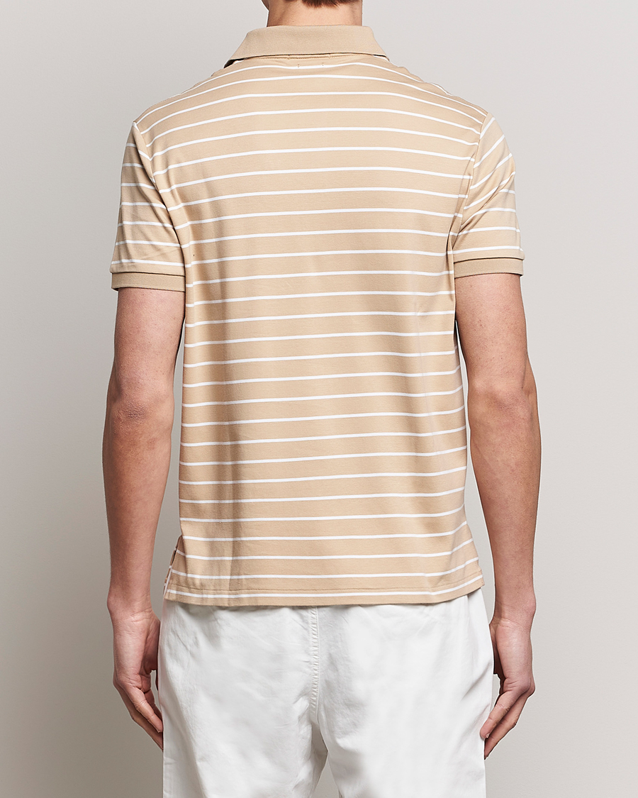 Herren | Poloshirts | Polo Ralph Lauren | Luxury Pima Cotton Striped Polo Sand Dune/White
