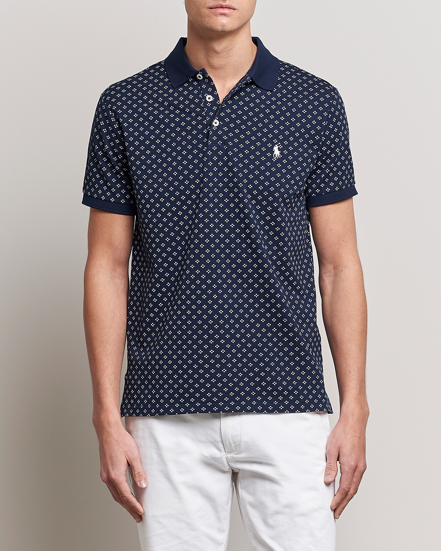Herren | Poloshirts | Polo Ralph Lauren | Custom Slim Fit Diamond Dots Polo Newport Navy