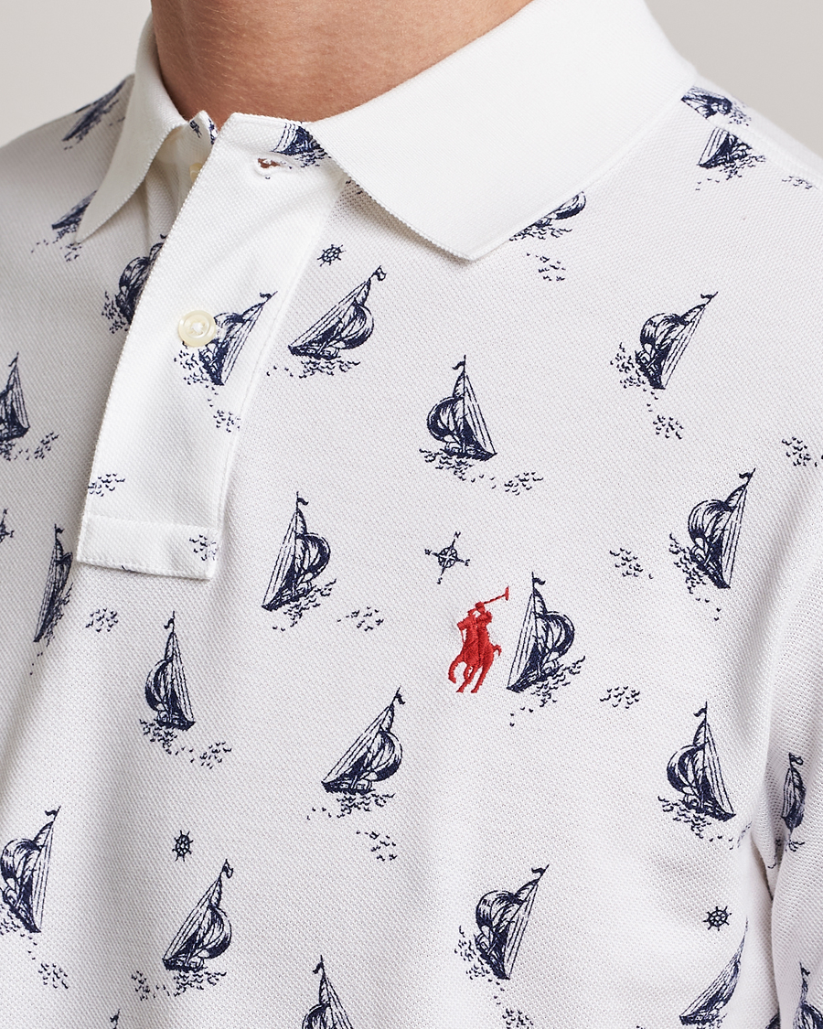Herren | Poloshirts | Polo Ralph Lauren | Custom Slim Fit Sailboats Polo White