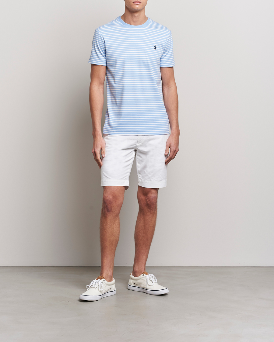 Herren | T-Shirts | Polo Ralph Lauren | Luxury Pima Cotton Striped T-shirt Blue/White