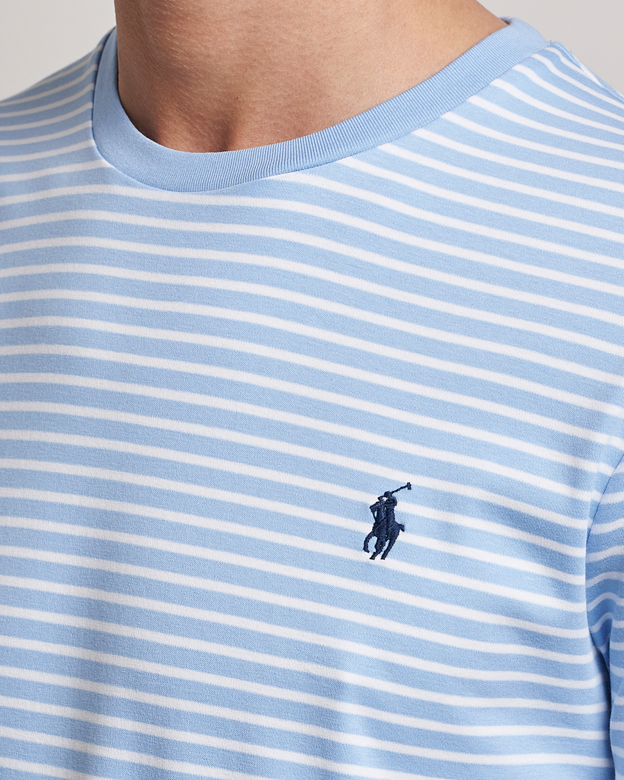 Herren | T-Shirts | Polo Ralph Lauren | Luxury Pima Cotton Striped T-shirt Blue/White