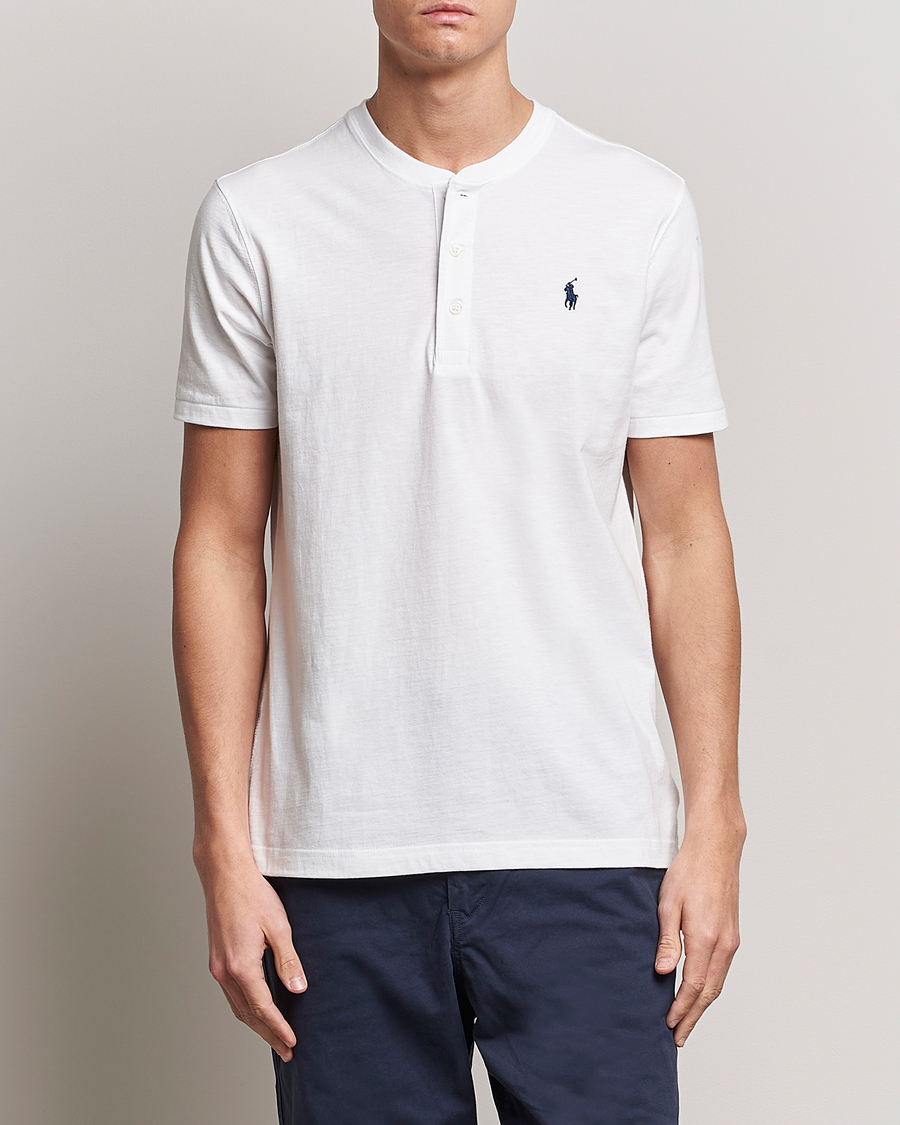 Herren | T-Shirts | Polo Ralph Lauren | Slub Jersey Henley T-Shirt White