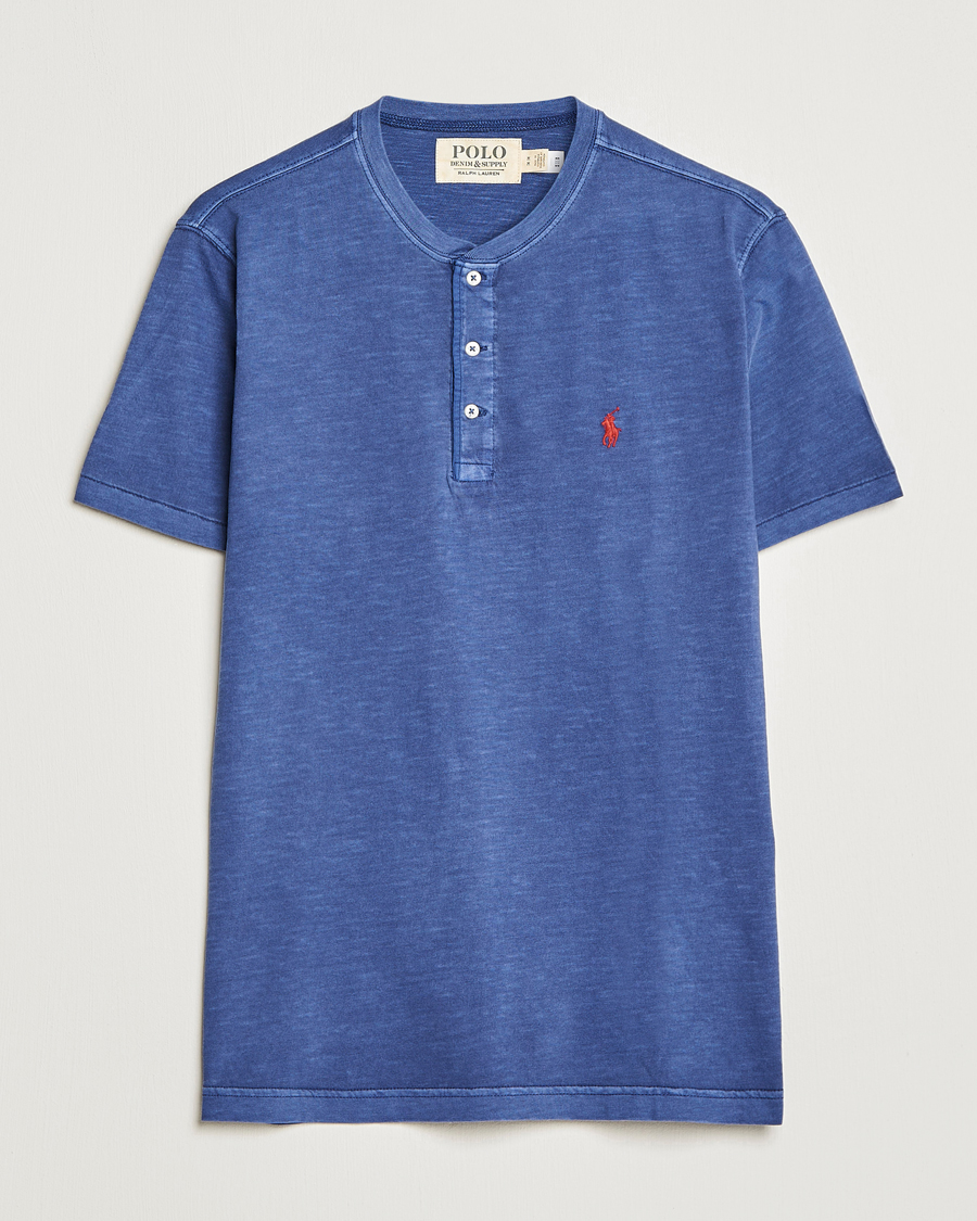 Herren | T-Shirts | Polo Ralph Lauren | Slub Jersey Henley T-Shirt Light Navy