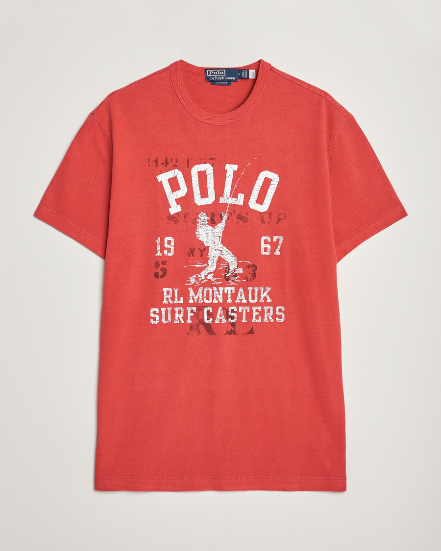 Herren | T-Shirts | Polo Ralph Lauren | Graphic Logo Jerset Crew Neck T-Shirt Evening Red