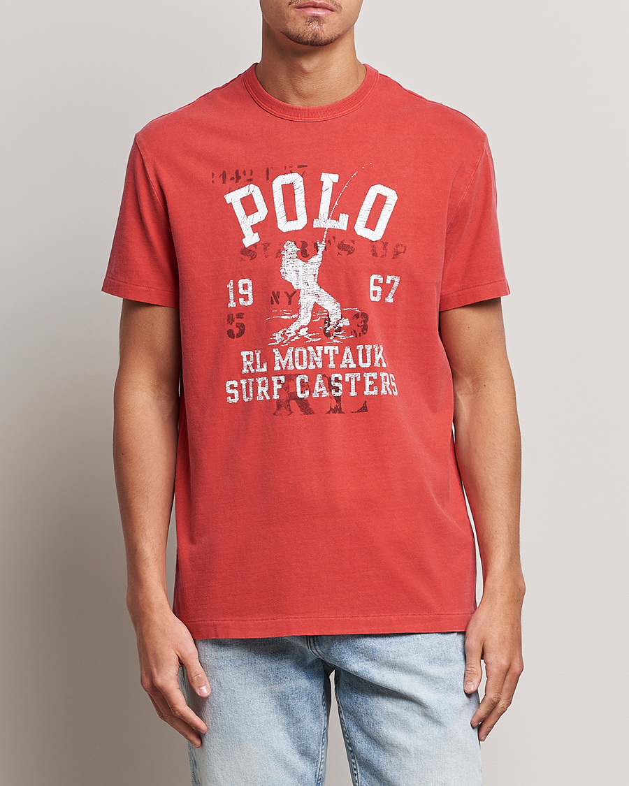 Herren | T-Shirts | Polo Ralph Lauren | Graphic Logo Jerset Crew Neck T-Shirt Evening Red