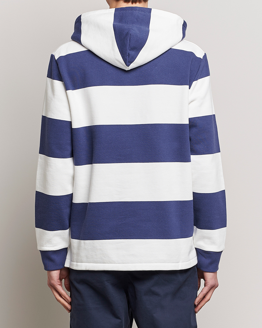 Herren | Pullover | Polo Ralph Lauren | Jersey Blockstriped Hoodie Boat Navy/White