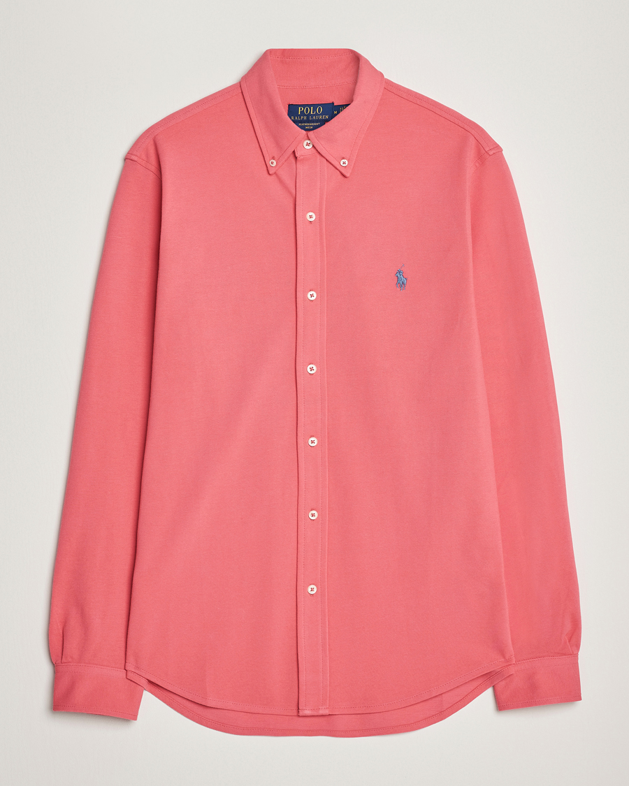 Herren | Hemden | Polo Ralph Lauren | Slim Fit Featherweight Mesh Shirt Red Sky