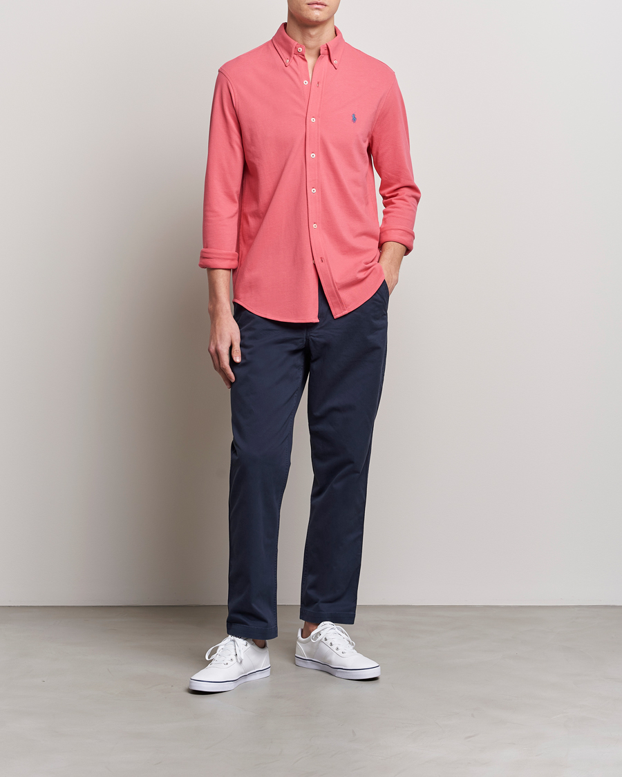 Herren | Hemden | Polo Ralph Lauren | Slim Fit Featherweight Mesh Shirt Red Sky