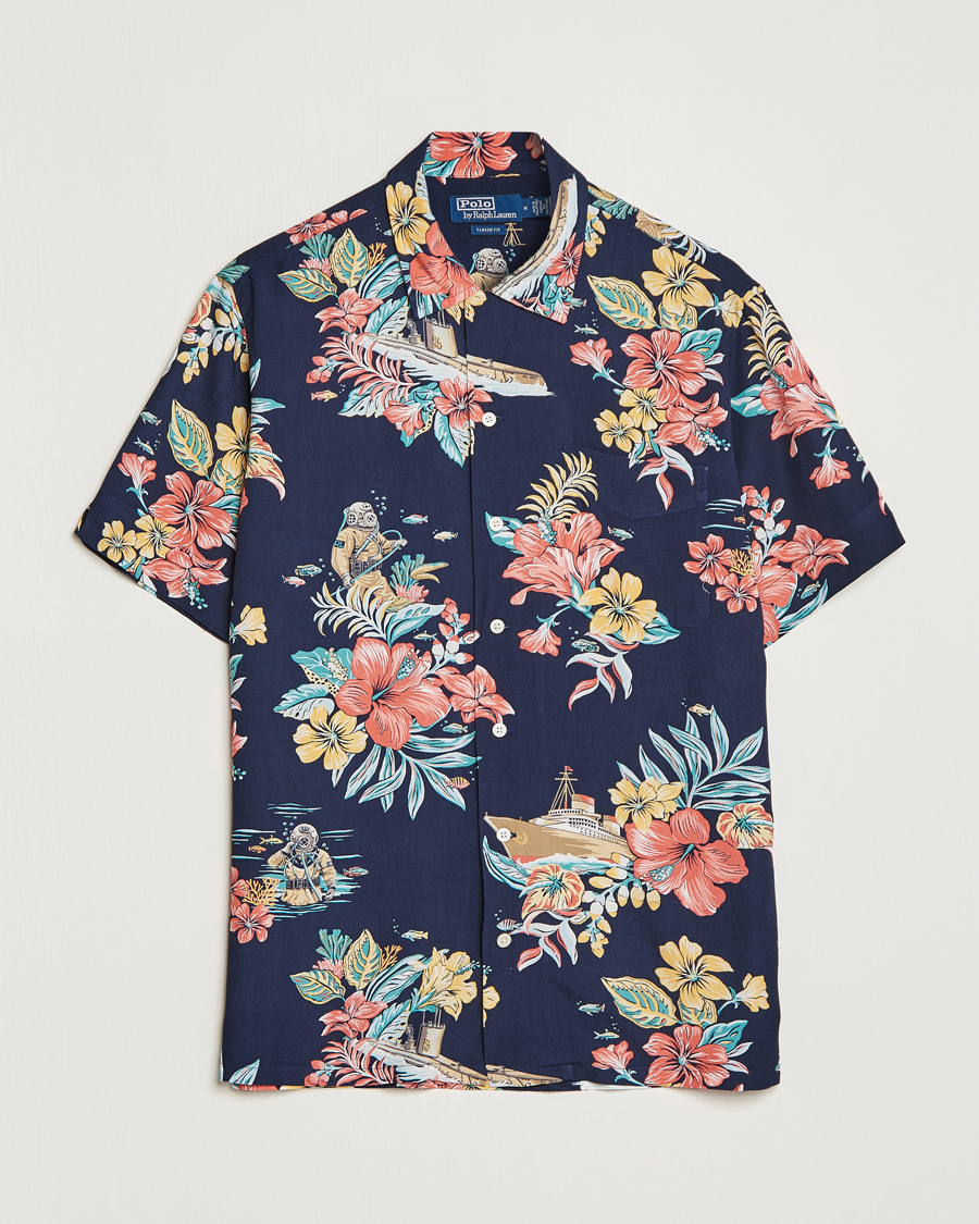 Herren | Hemden | Polo Ralph Lauren | Printed Flower Short Sleeve Shirt Navy Multi