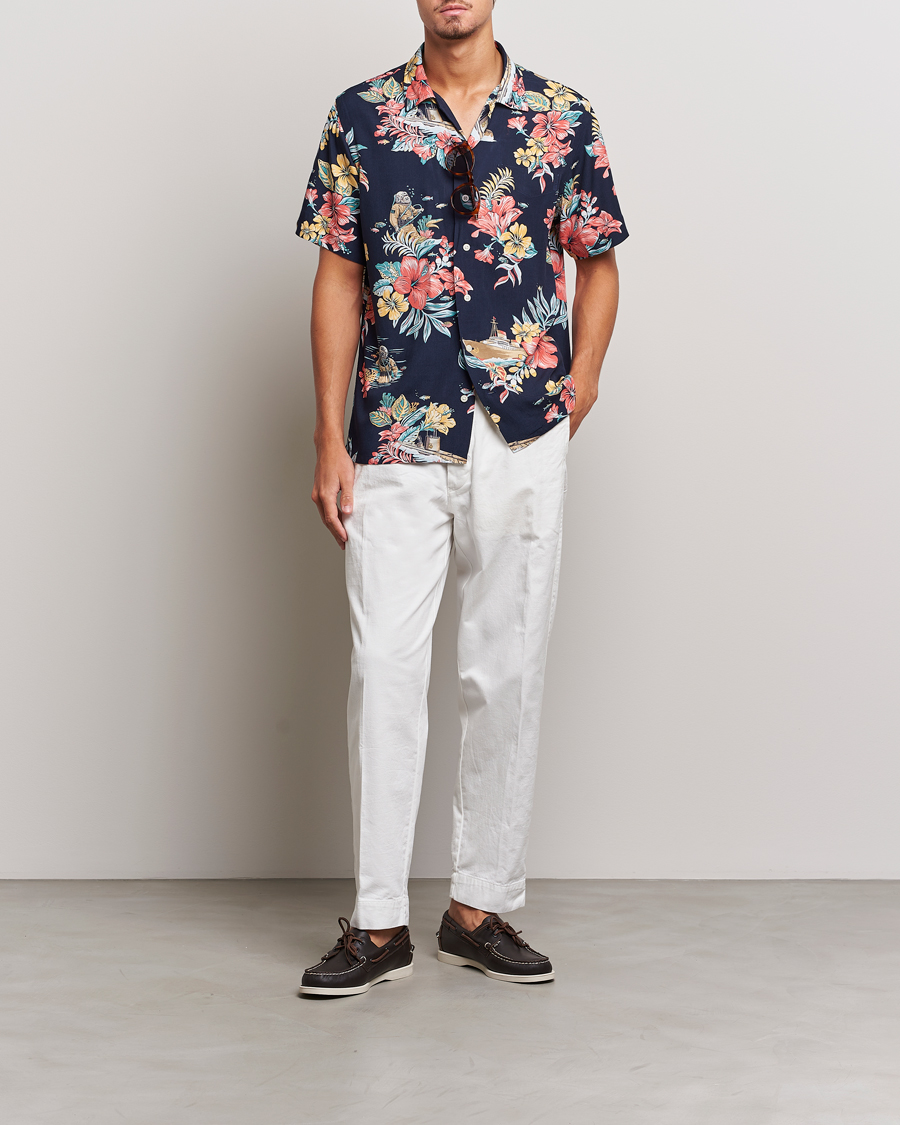 Herren | Hemden | Polo Ralph Lauren | Printed Flower Short Sleeve Shirt Navy Multi