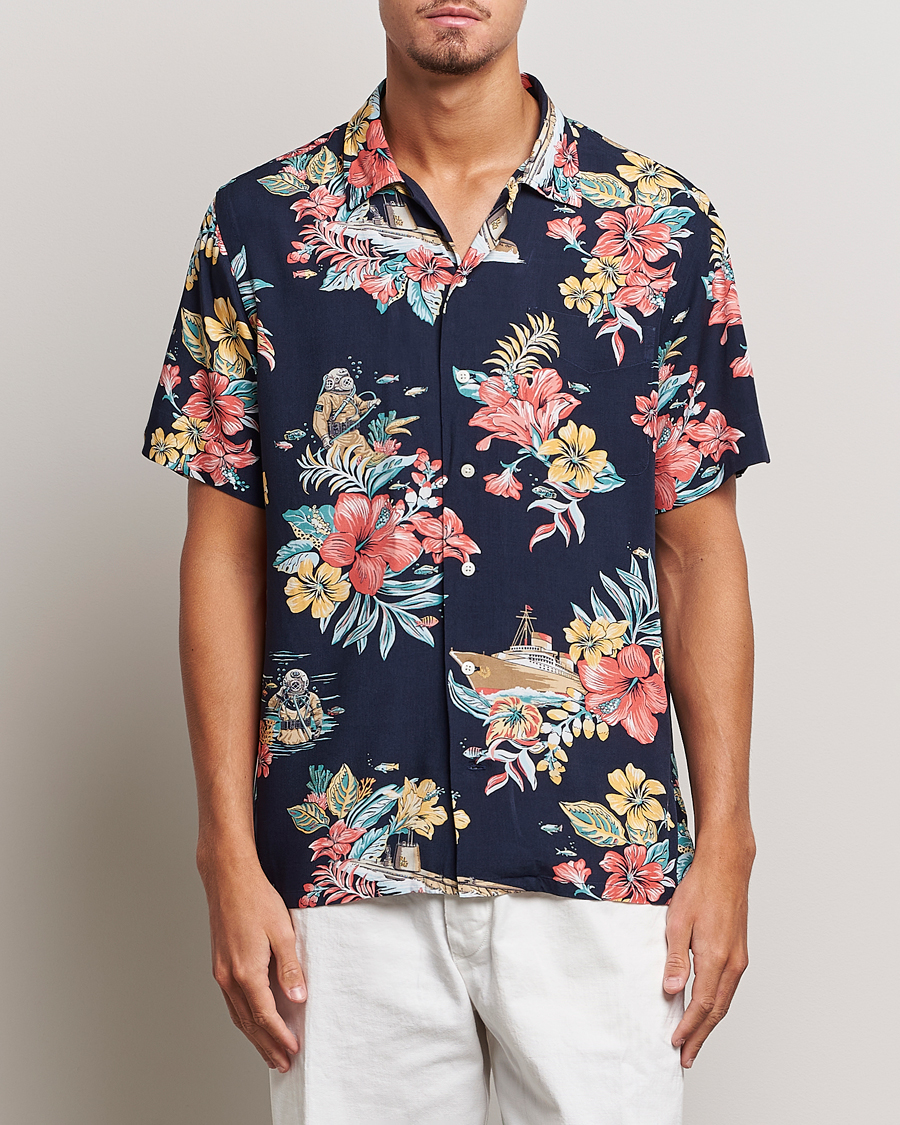 Herren | Hemden | Polo Ralph Lauren | Printed Flower Short Sleeve Shirt Navy Multi
