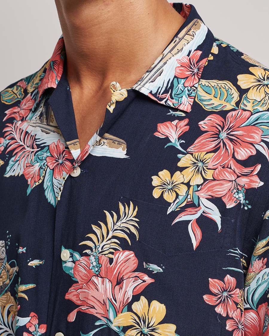 Herren | Hemden | Polo Ralph Lauren | Printed Flower Short Sleeve Shirt Navy Multi