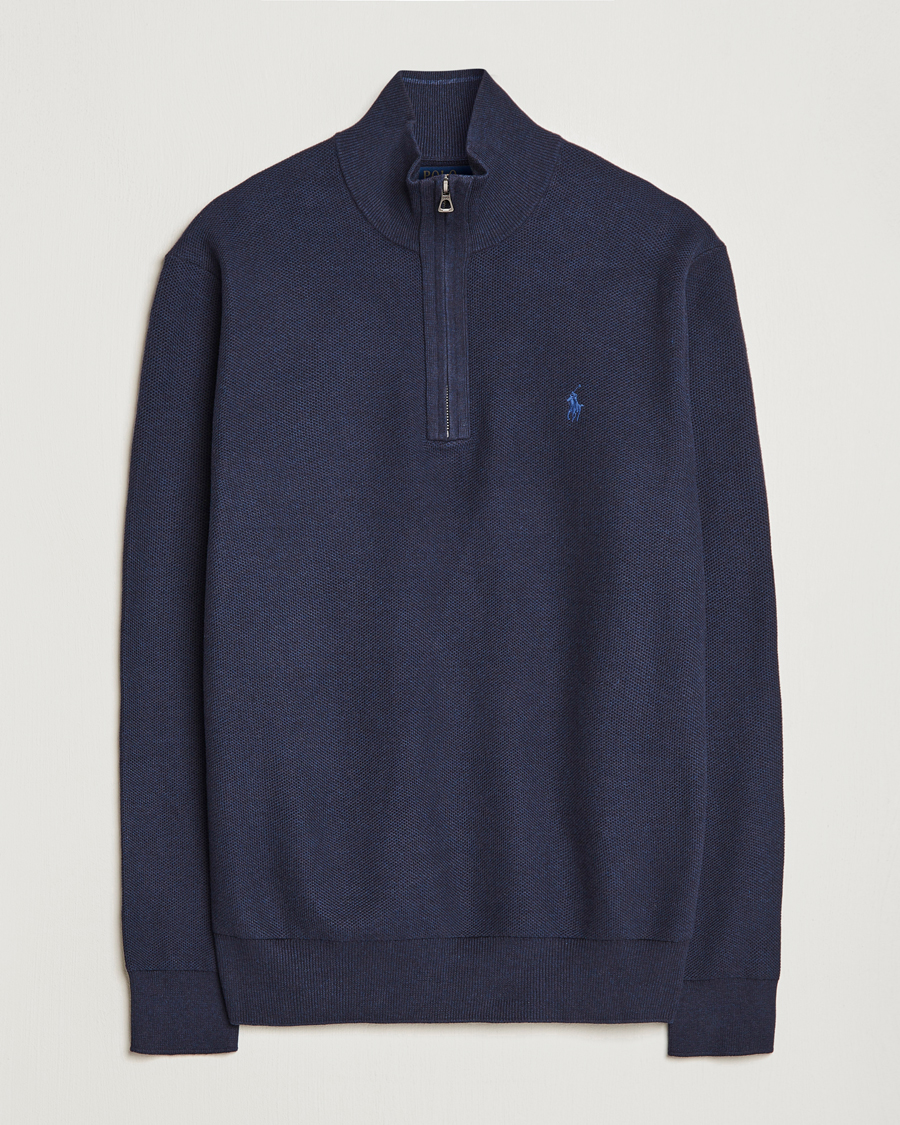 Herren | Pullover | Polo Ralph Lauren | Textured Half-Zip Navy Heather