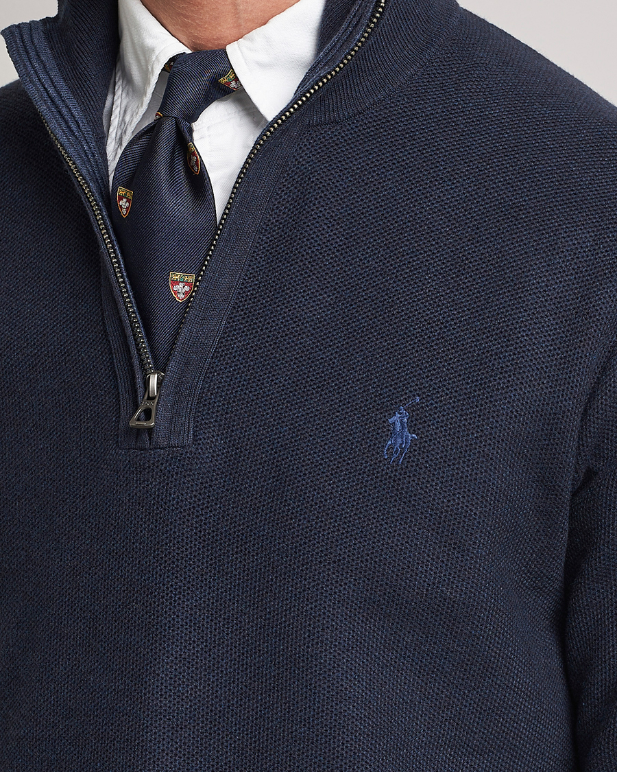 Herren | Pullover | Polo Ralph Lauren | Textured Half-Zip Navy Heather