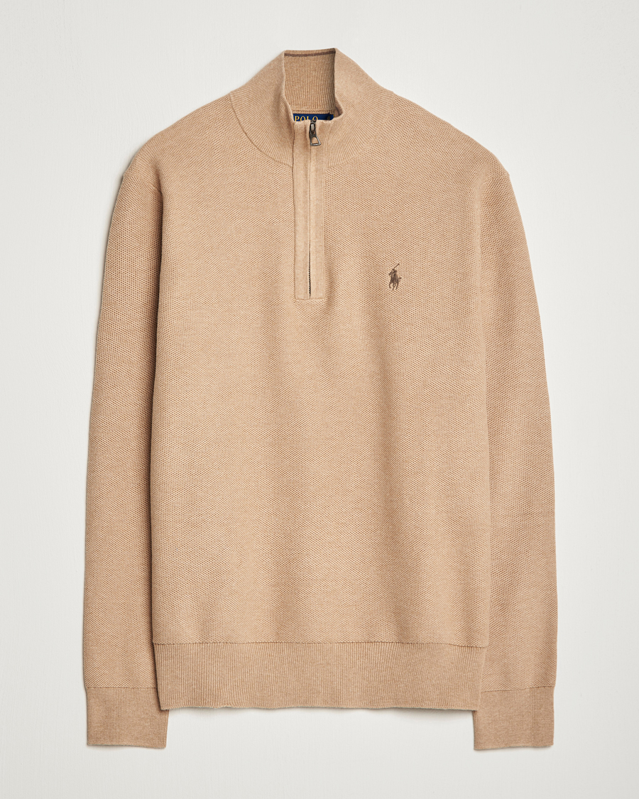 Herren | Pullover | Polo Ralph Lauren | Textured Half-Zip Camel Melange