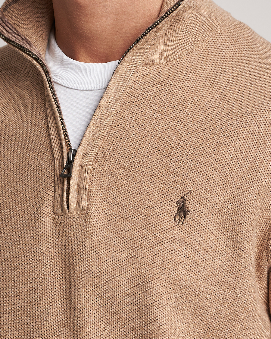 Herren | Pullover | Polo Ralph Lauren | Textured Half-Zip Camel Melange