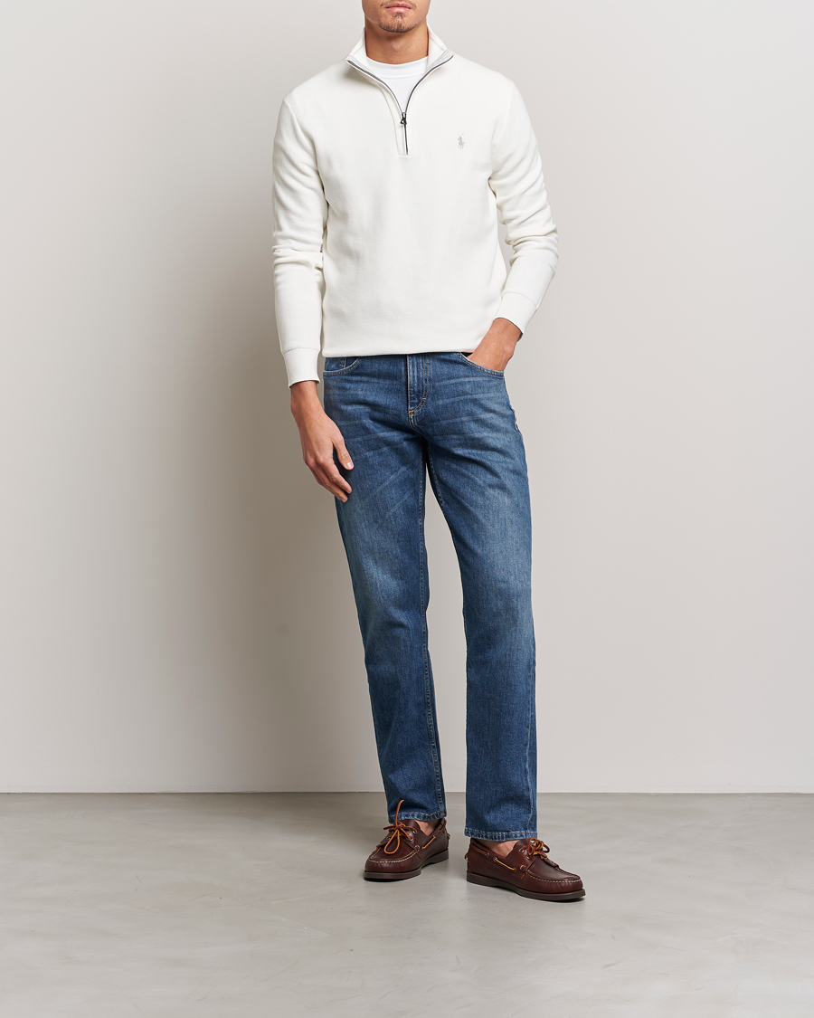 Herren | Pullover | Polo Ralph Lauren | Textured Half-Zip Deckwash White