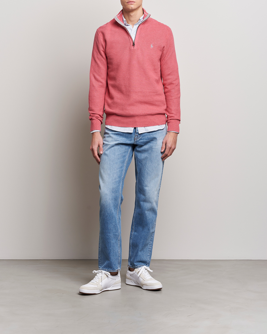 Herren | Pullover | Polo Ralph Lauren | Textured Half-Zip Red Sky Heather
