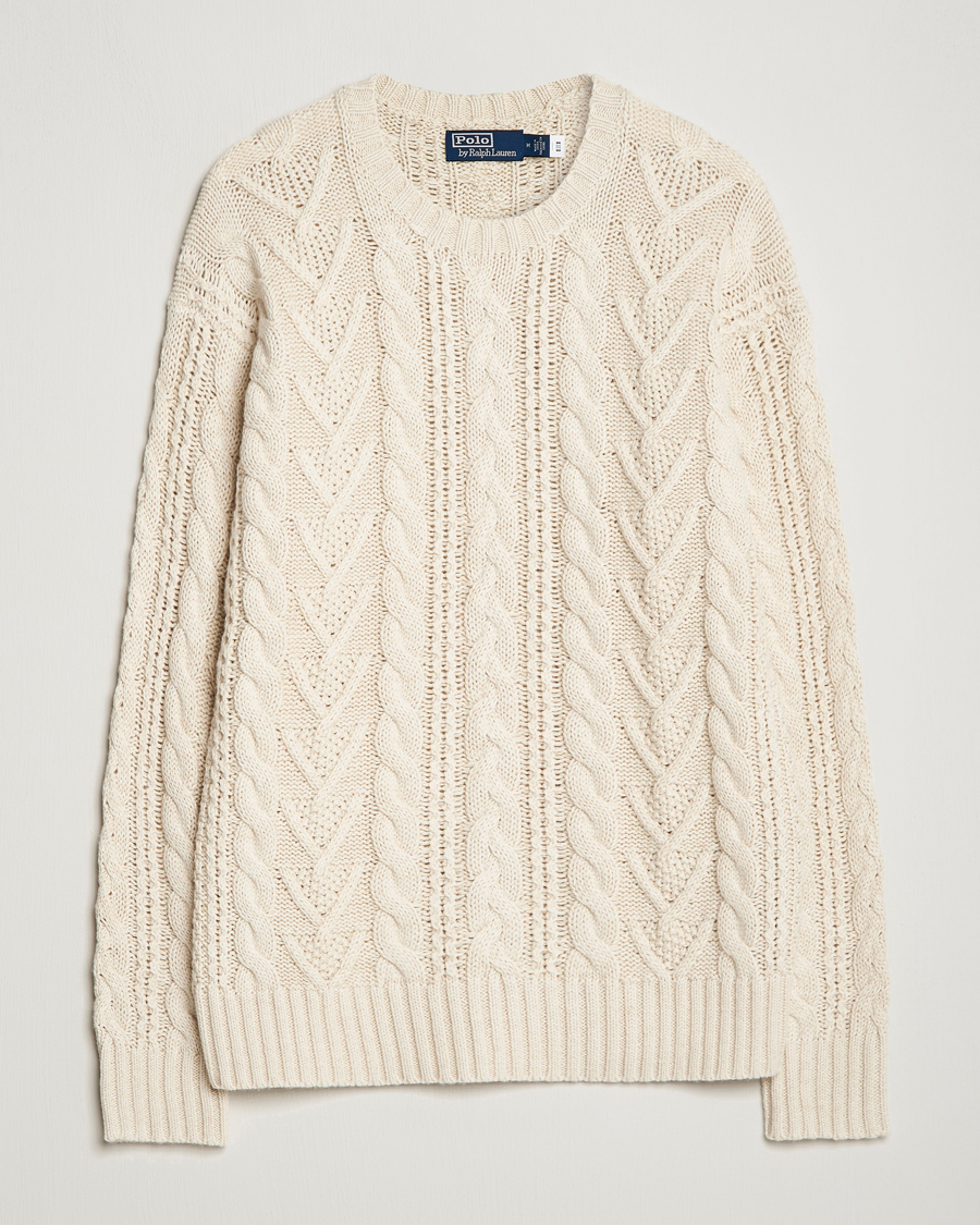 Herren | Pullover | Polo Ralph Lauren | Knitted Fishermen Sweater Cream