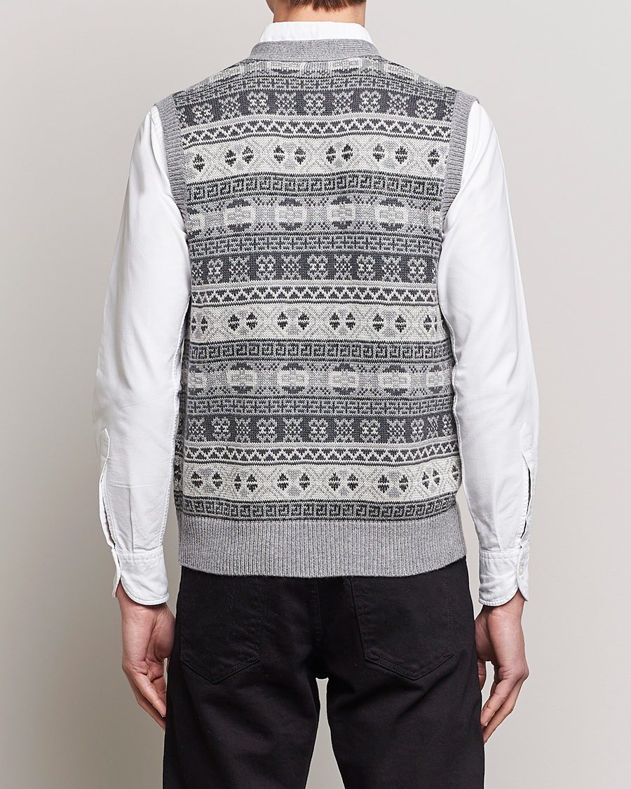 Herren | Pullover | Polo Ralph Lauren | Knitted Fairisle Vest Grey