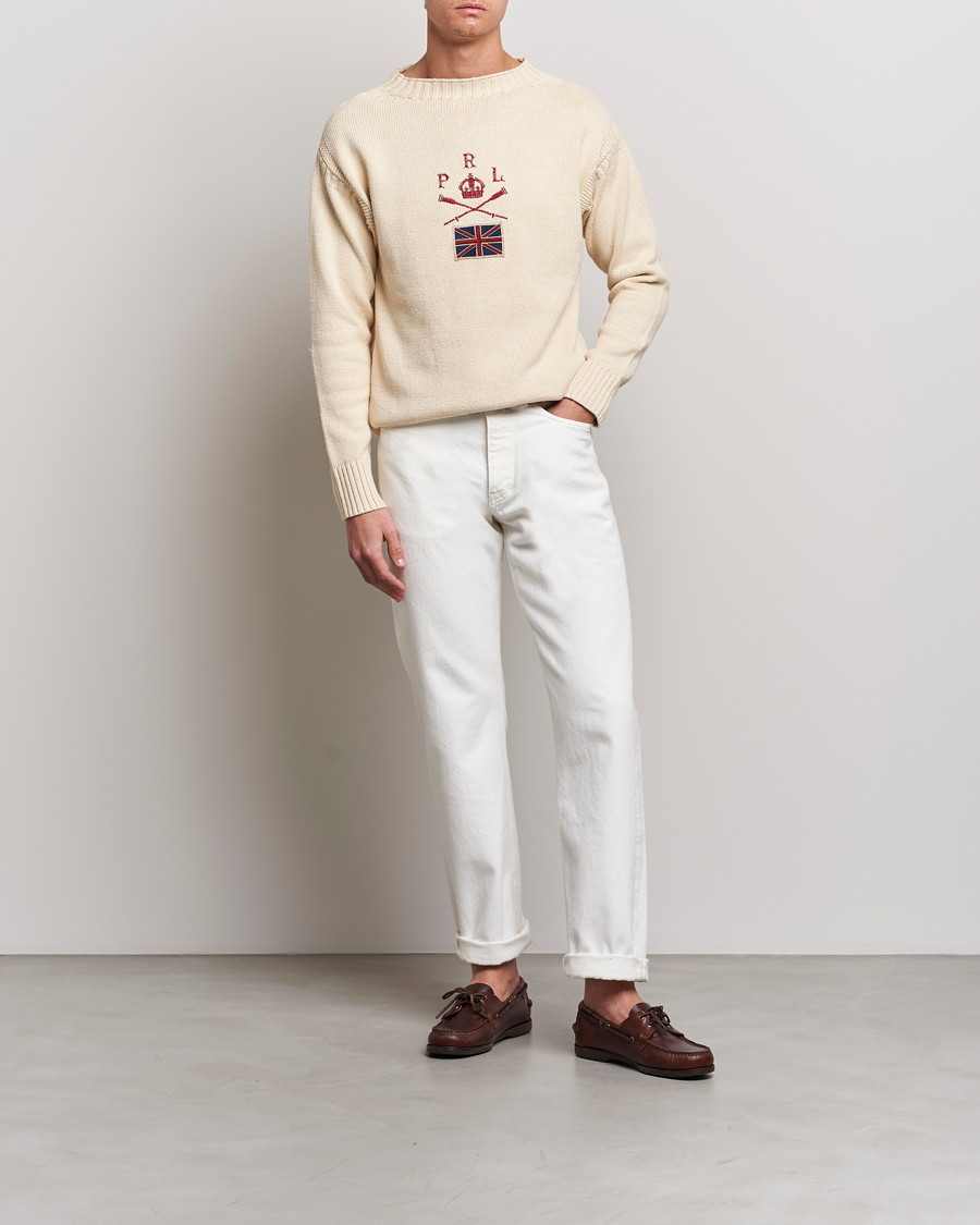 Herren | Pullover | Polo Ralph Lauren | Knitted Anchor Sweater Cream