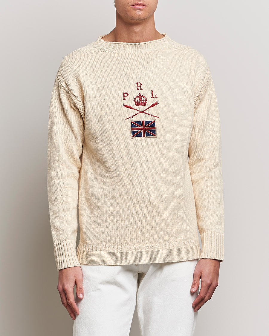 Herren | Pullover | Polo Ralph Lauren | Knitted Anchor Sweater Cream
