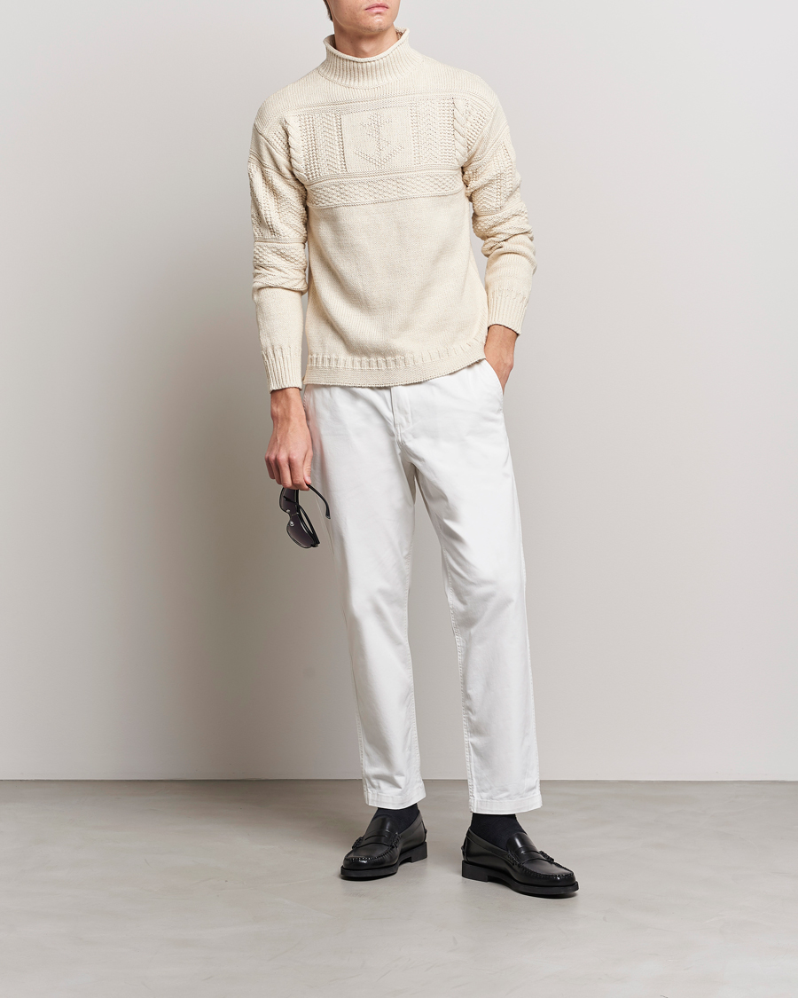 Herren | Pullover | Polo Ralph Lauren | Knitted Fishermen Sweater Cream