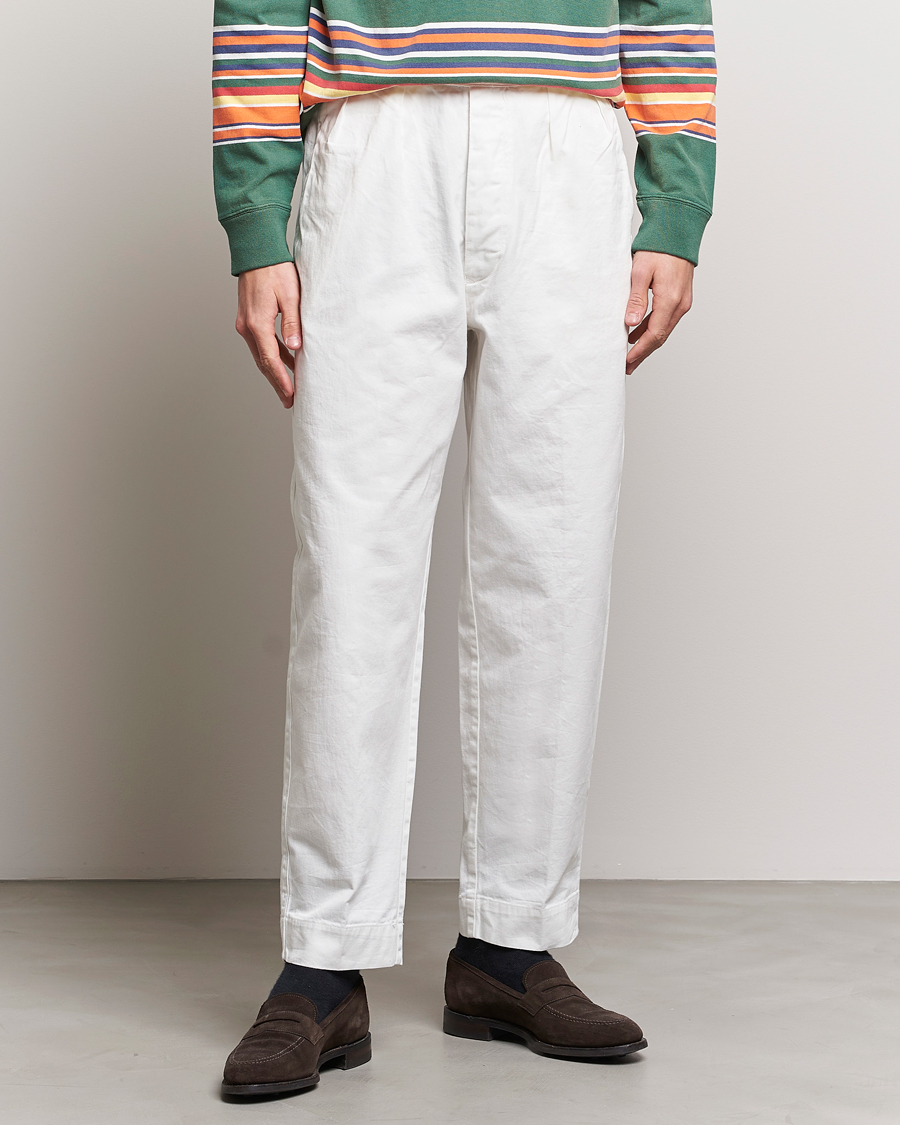 Herren | Hosen | Polo Ralph Lauren | Rustic Twill Officer Trousers Deckwash White