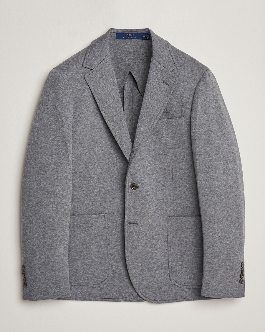 Herren | Sakkos | Polo Ralph Lauren | Double Knit Jersey Blazer Medium Grey Heather