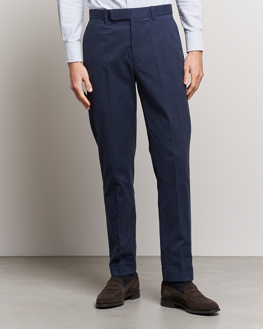 Herr | Kostymbyxor | Polo Ralph Lauren | Cotton Stretch Trousers Nautical Ink