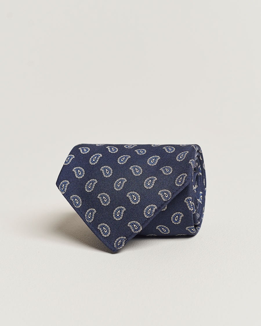 Herren | Polo Ralph Lauren Vintage Foulard Printed Tie Navy/Blue | Polo Ralph Lauren | Vintage Foulard Printed Tie Navy/Blue