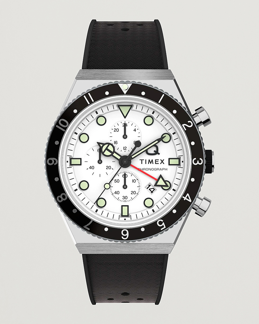 Herren | Timex Time Zone Chronograph 40mm White Dial | Timex | Time Zone Chronograph 40mm White Dial