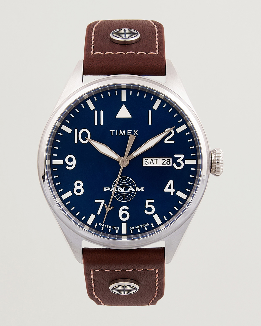 Herren | Timex Pan Am Waterbury Chronograph 42mm Blue Dial | Timex | Pan Am Waterbury Chronograph 42mm Blue Dial