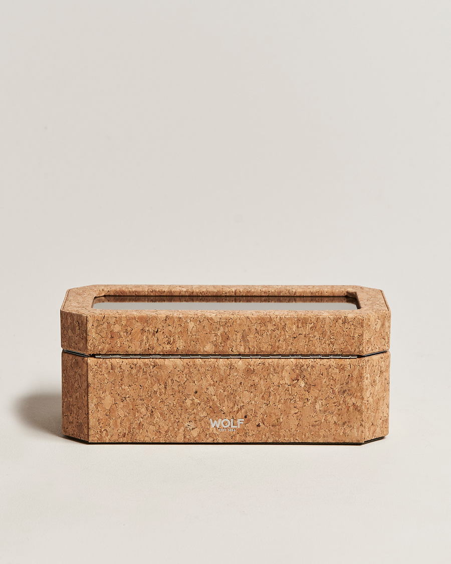 Herren | Uhren- und Schmuckkasten | WOLF | Cortica 4 Piece Watch Box Cork