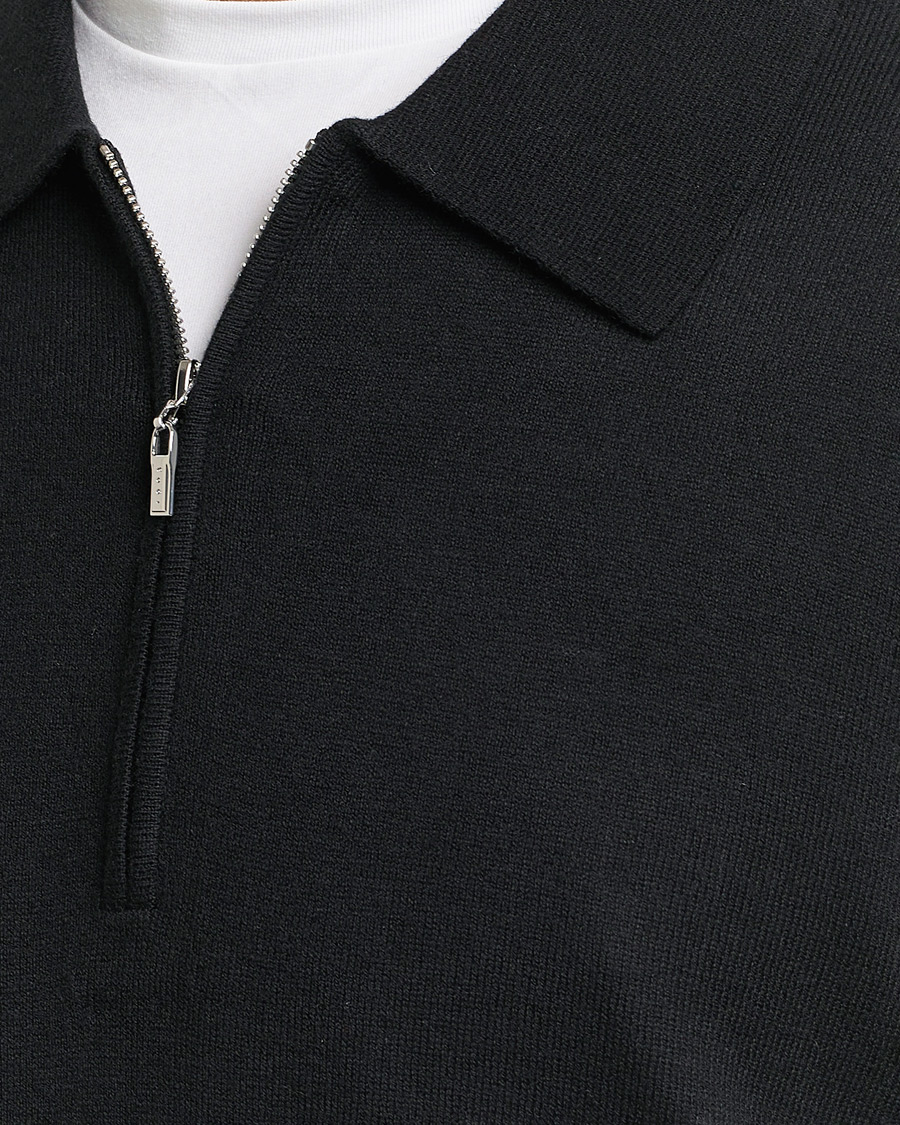 Herren | Pullover | Tiger of Sweden | Orbit Half Zip Merino Black