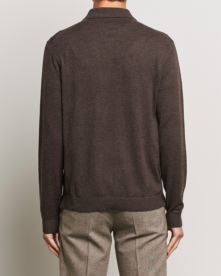 Herren | Pullover | Tiger of Sweden | Orbit Half Zip Merino Coffee
