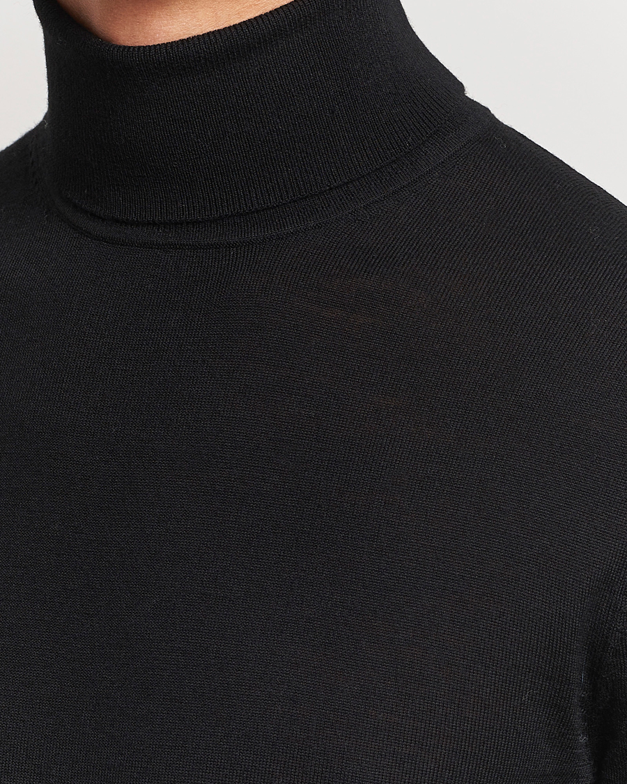 Herren | Pullover | Tiger of Sweden | Nevile Extra Fine Merino Polo Black