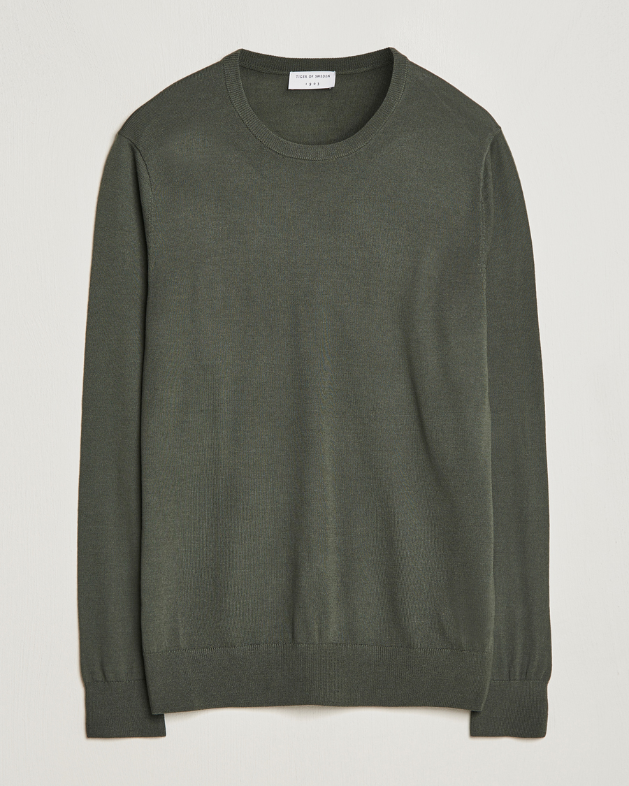 Herren | Pullover | Tiger of Sweden | Nichols Crew Neck Pullover Forest Green