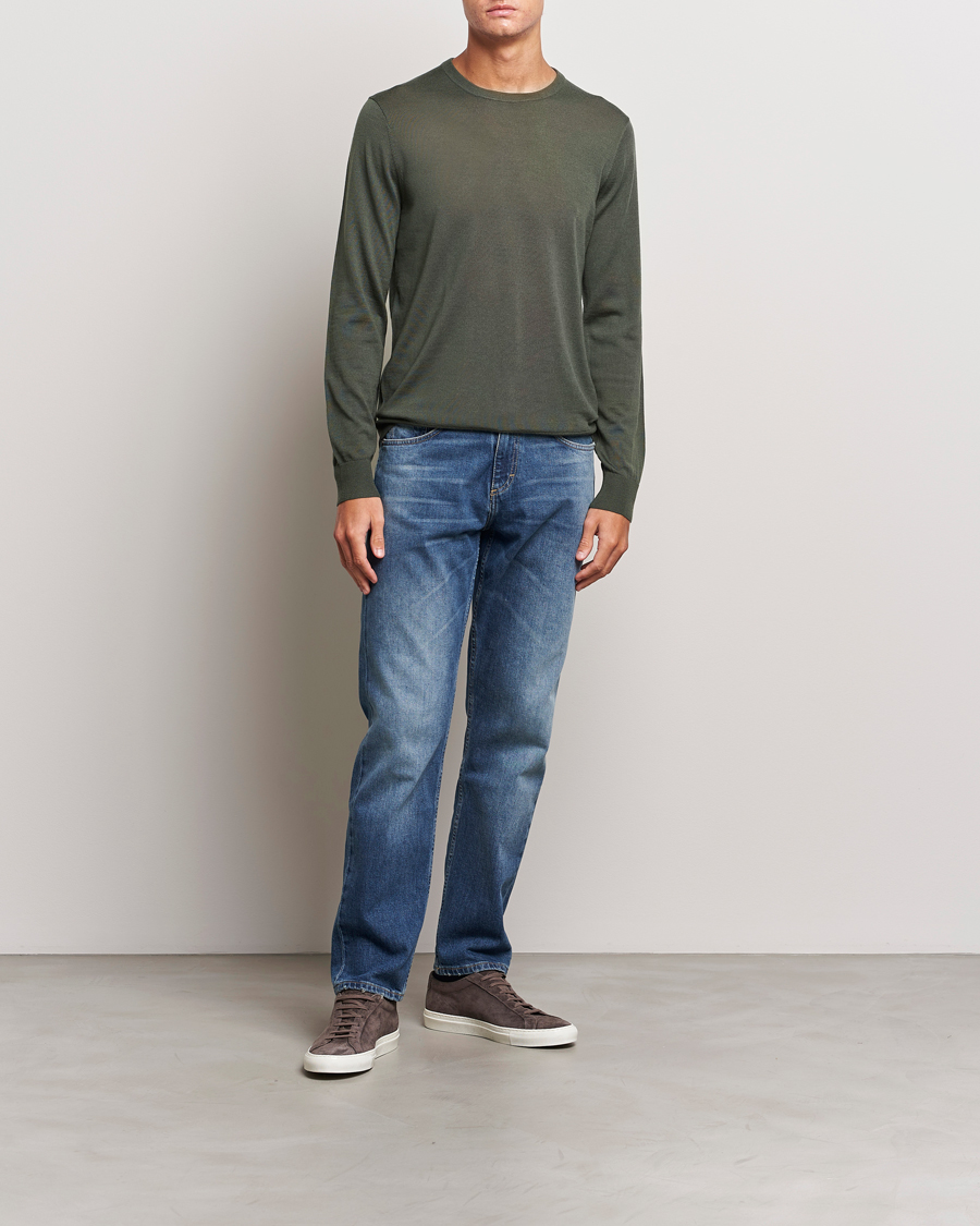 Herren | Pullover | Tiger of Sweden | Nichols Crew Neck Pullover Forest Green