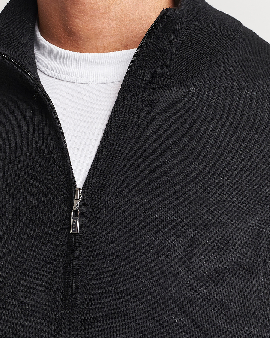 Herren | Pullover | Tiger of Sweden | Errol Merino Half Zip Black