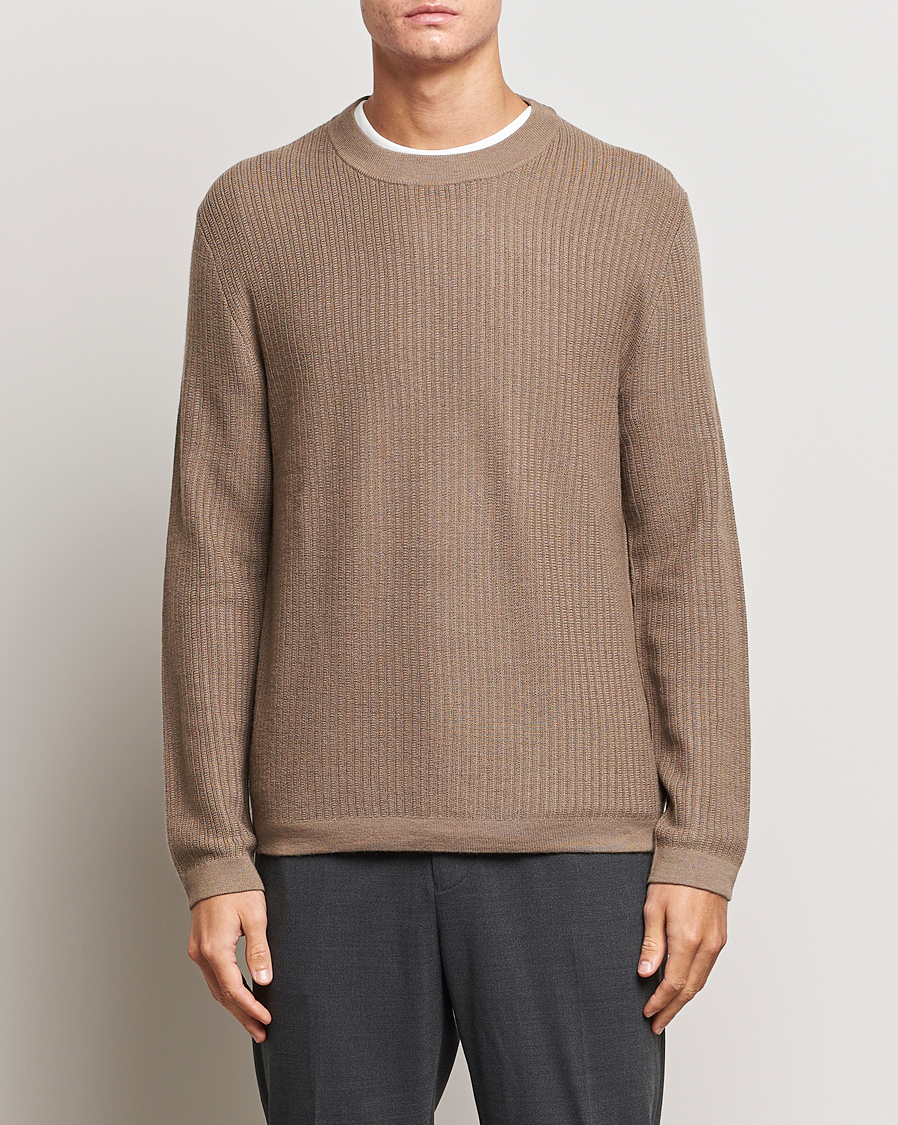 Herren | Pullover | Tiger of Sweden | Elssler Merino Pullover Olive Grey
