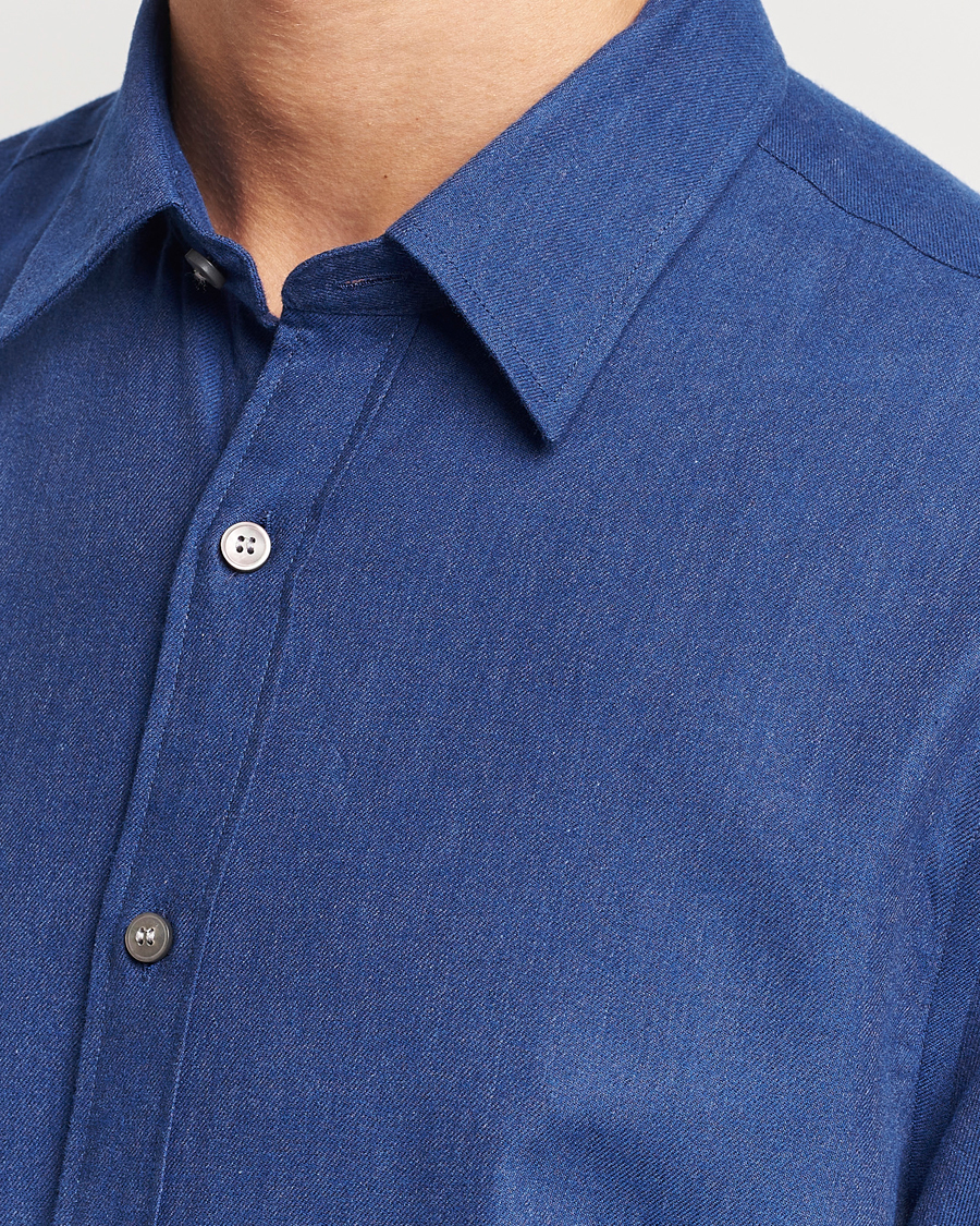 Herren | Hemden | Tiger of Sweden | Benjamin Flannel Shirt  Blue Melange