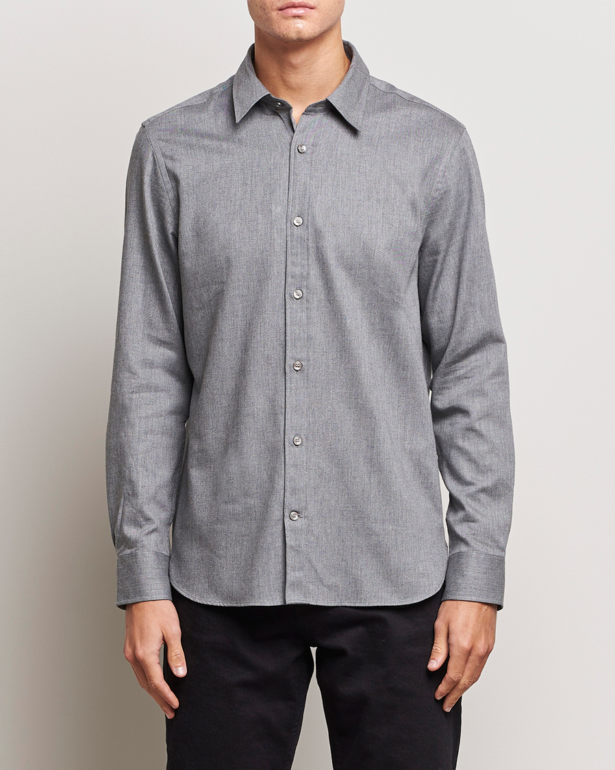 Herren | Hemden | Tiger of Sweden | Benjamin Flannel Shirt  Grey Melange