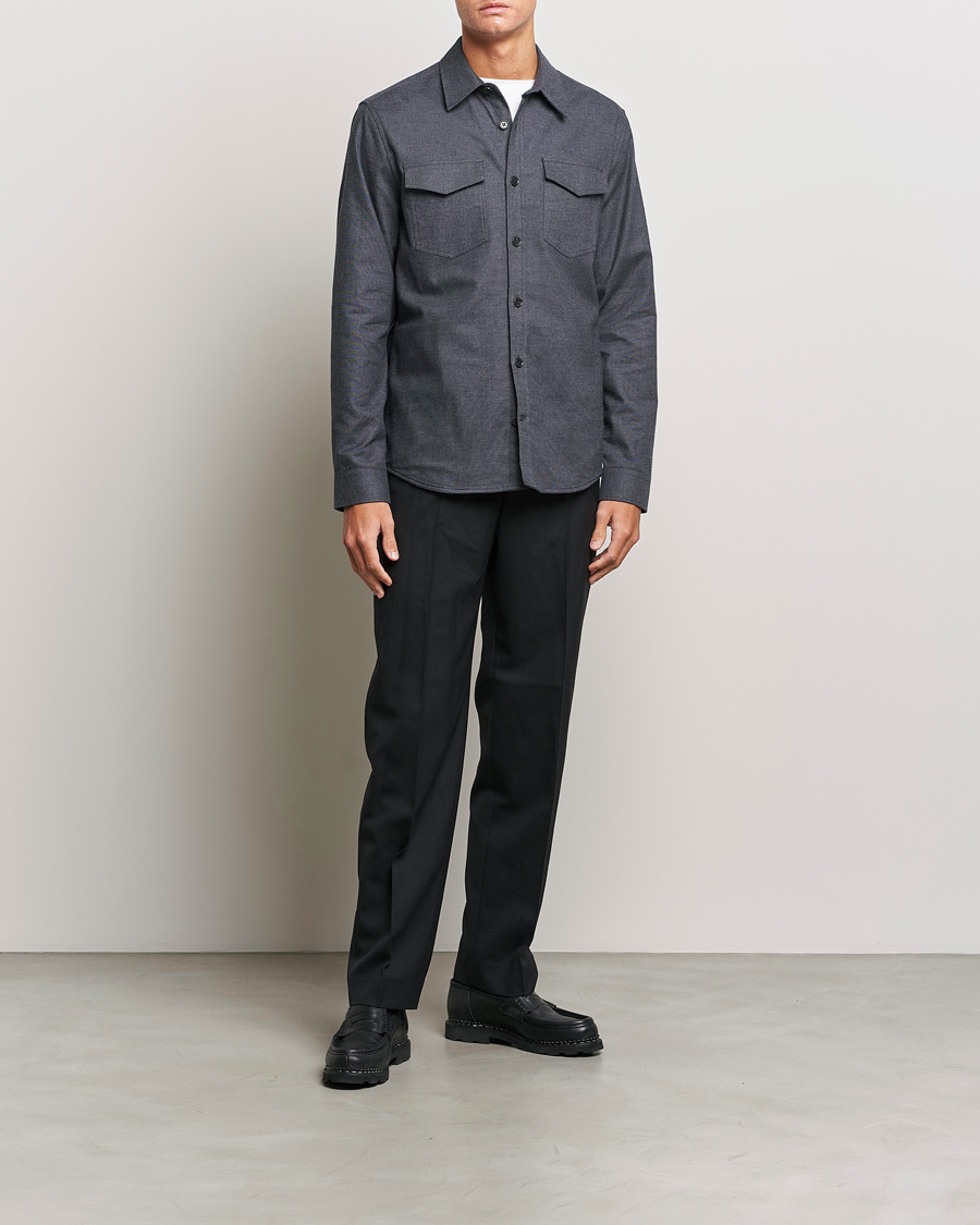 Herren | Hemden | Tiger of Sweden | Arnou Cotton Pocket Shirt Grey