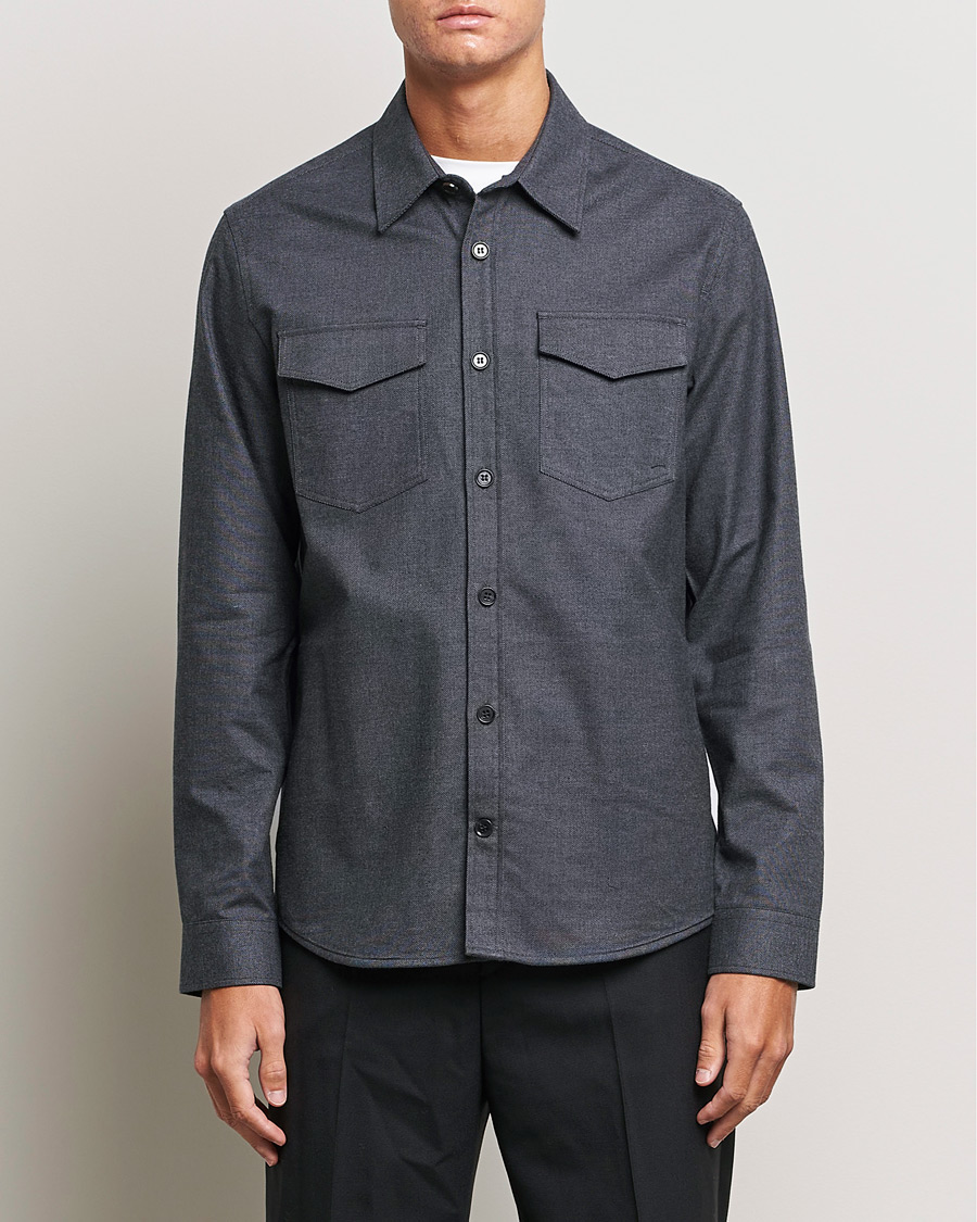 Herren | Hemden | Tiger of Sweden | Arnou Cotton Pocket Shirt Grey